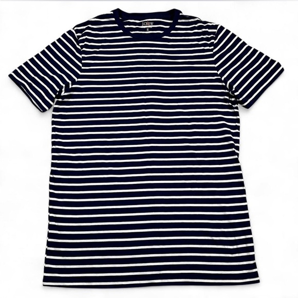 J. Crew Other - J. Crew‎ Mens 100% Cotton T-shirt stripe Size M Tall Short Sleeve